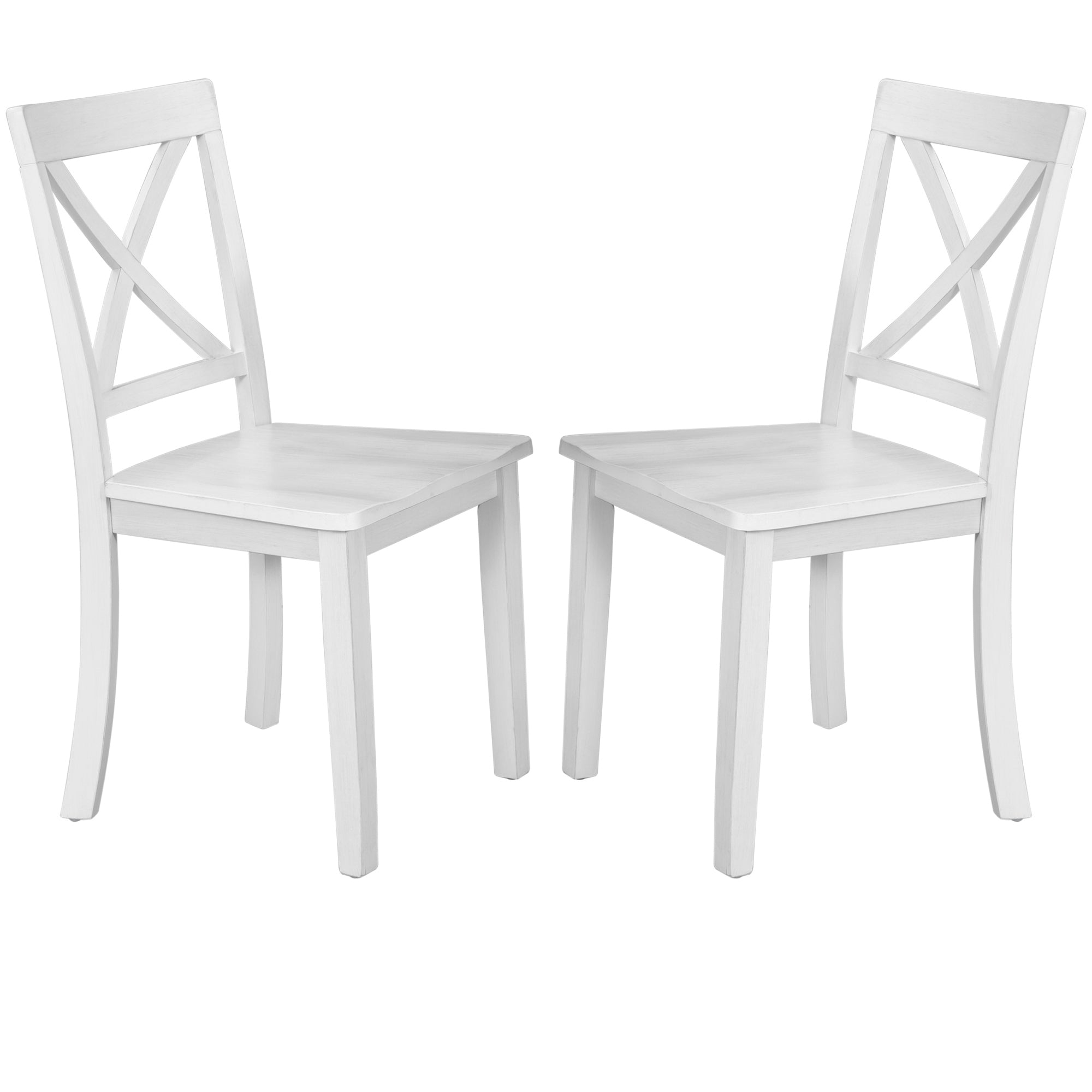 5 Pieces Dining Table and Chairs Set for 4 Persons - White