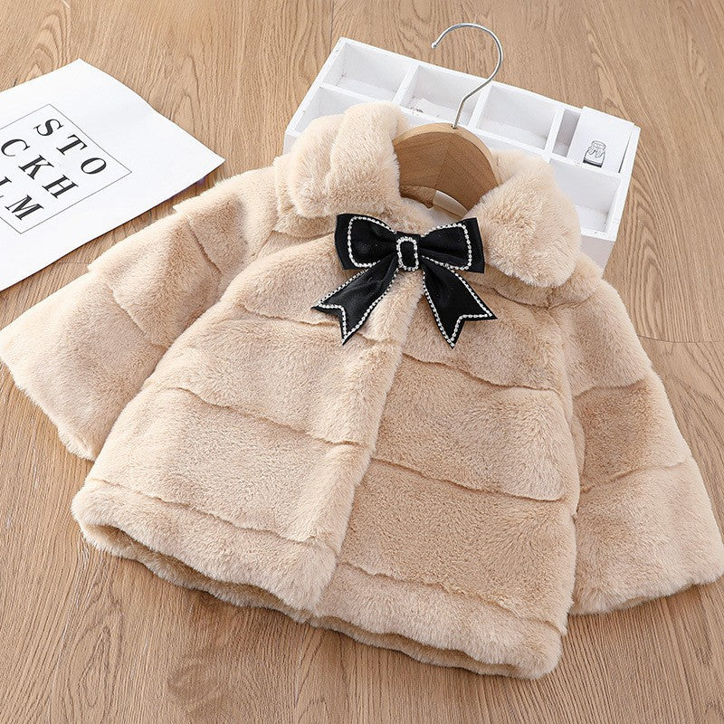 Cozy Girls Short Faux Fur Coat