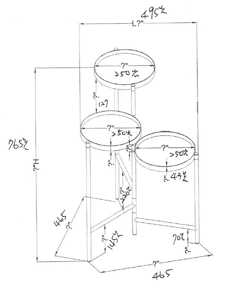 Gold Plant Stand