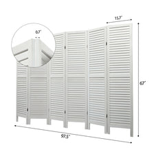 l Screen Folding Louvered Room Divider