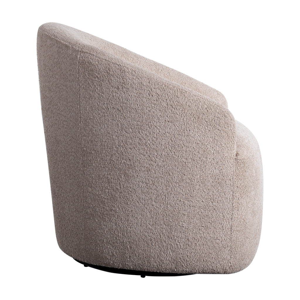 Bonn Upholstered 360 Degree Swivel Chair - Beige