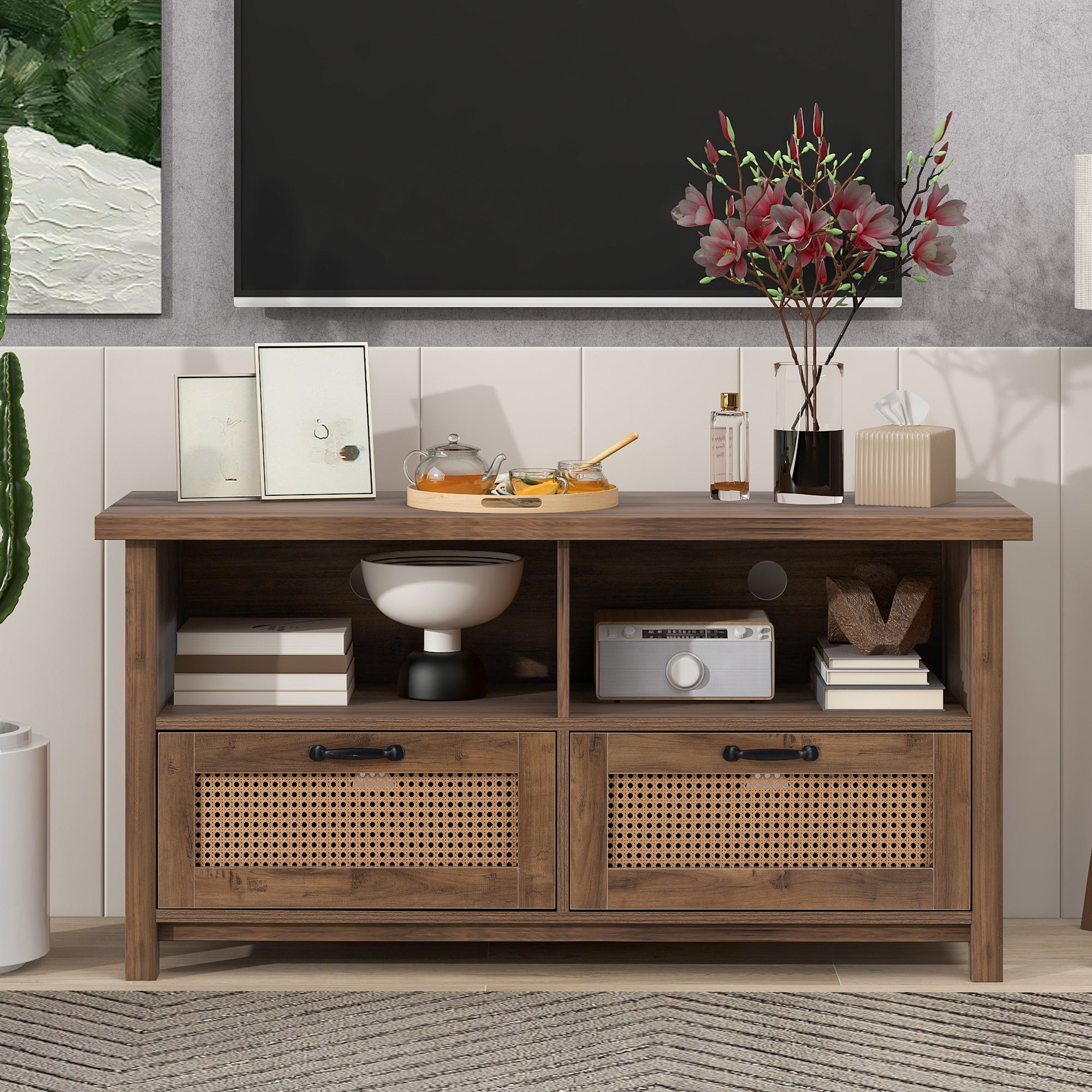 Rattan TV Stand