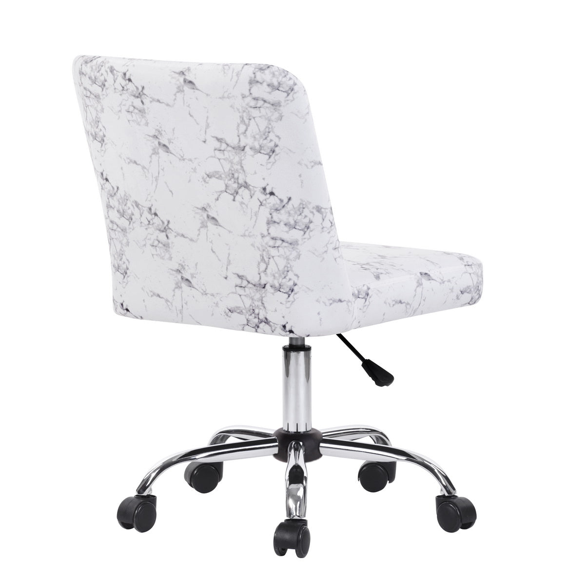 Style Home Office Task Chair - White Marble Fabric Printing