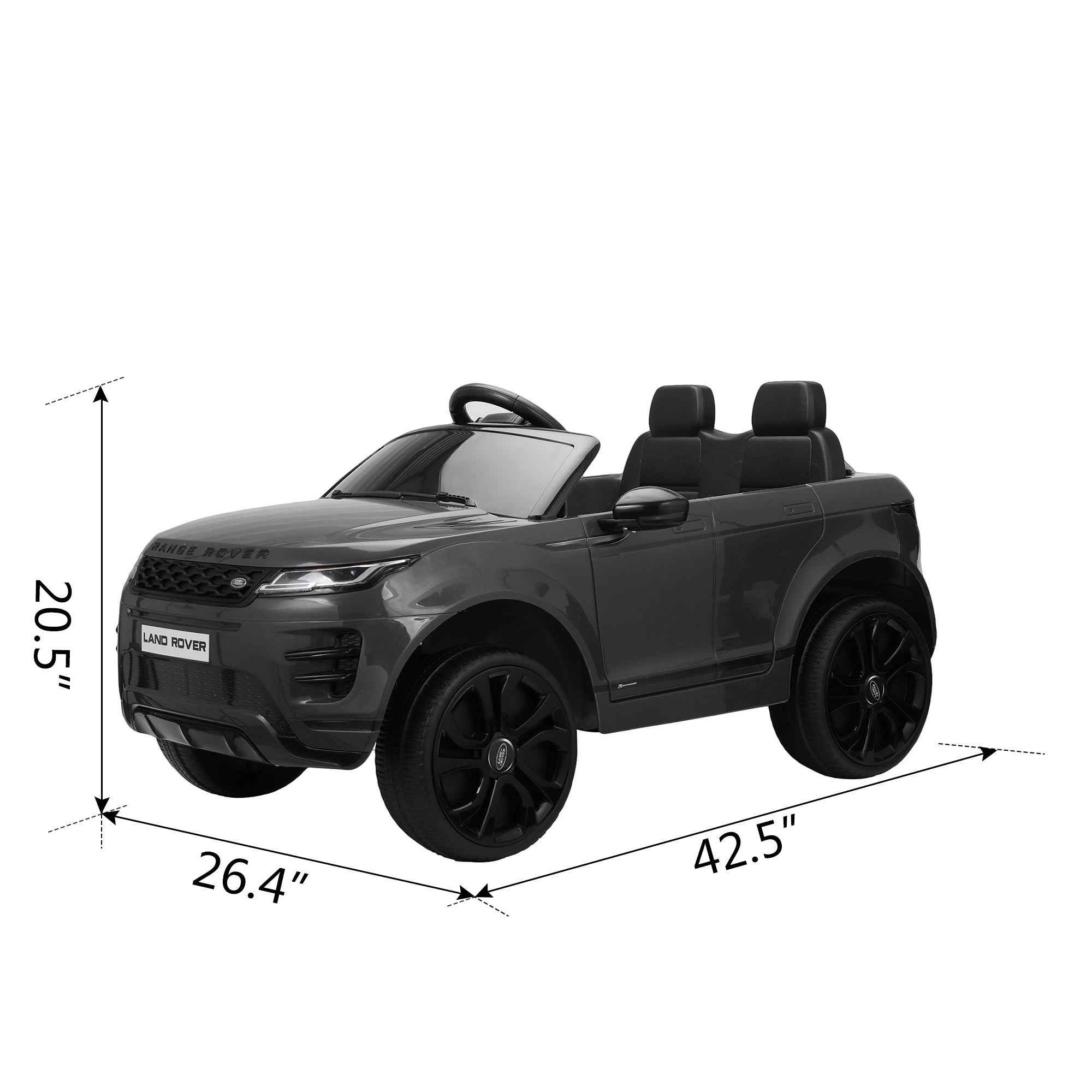 12V Land Rover Licensed Vehicle, Kids Ride On Car with 2.4G RC, 4 Spring-Suspension Wheels, LED Lights, Music, Electric Vehicle Toy for Boys Girls, 3-6 Years Old