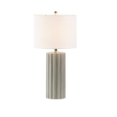 Glendale Ribbed Ceramic Table Lamp - Grey