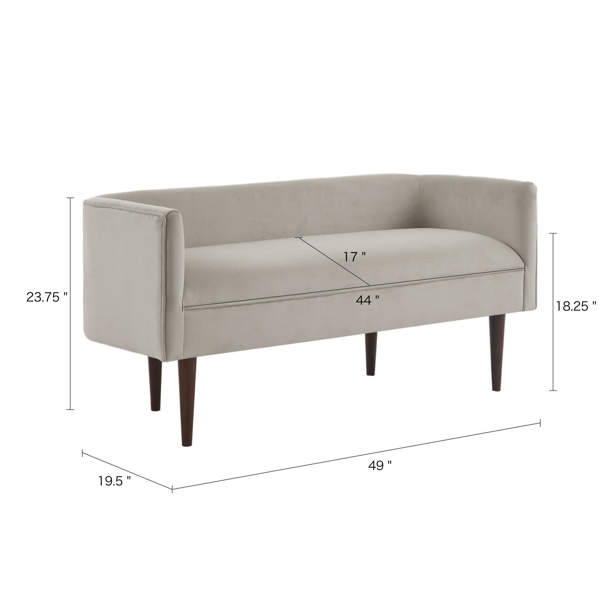 Smith Accent Bench - Cream