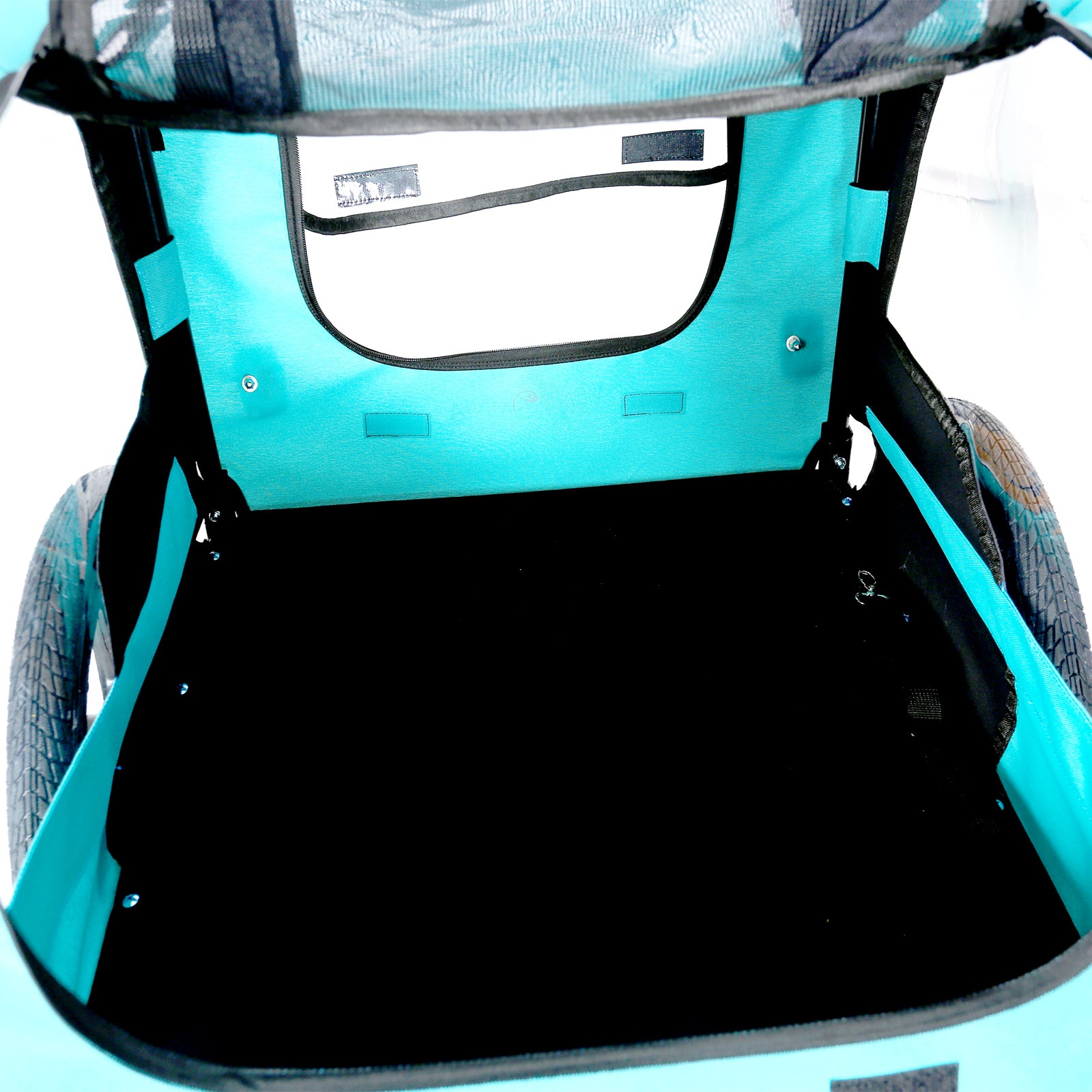 Foldable Pet Jogging Stroller Dog Carriers Bicycle - Light Blue