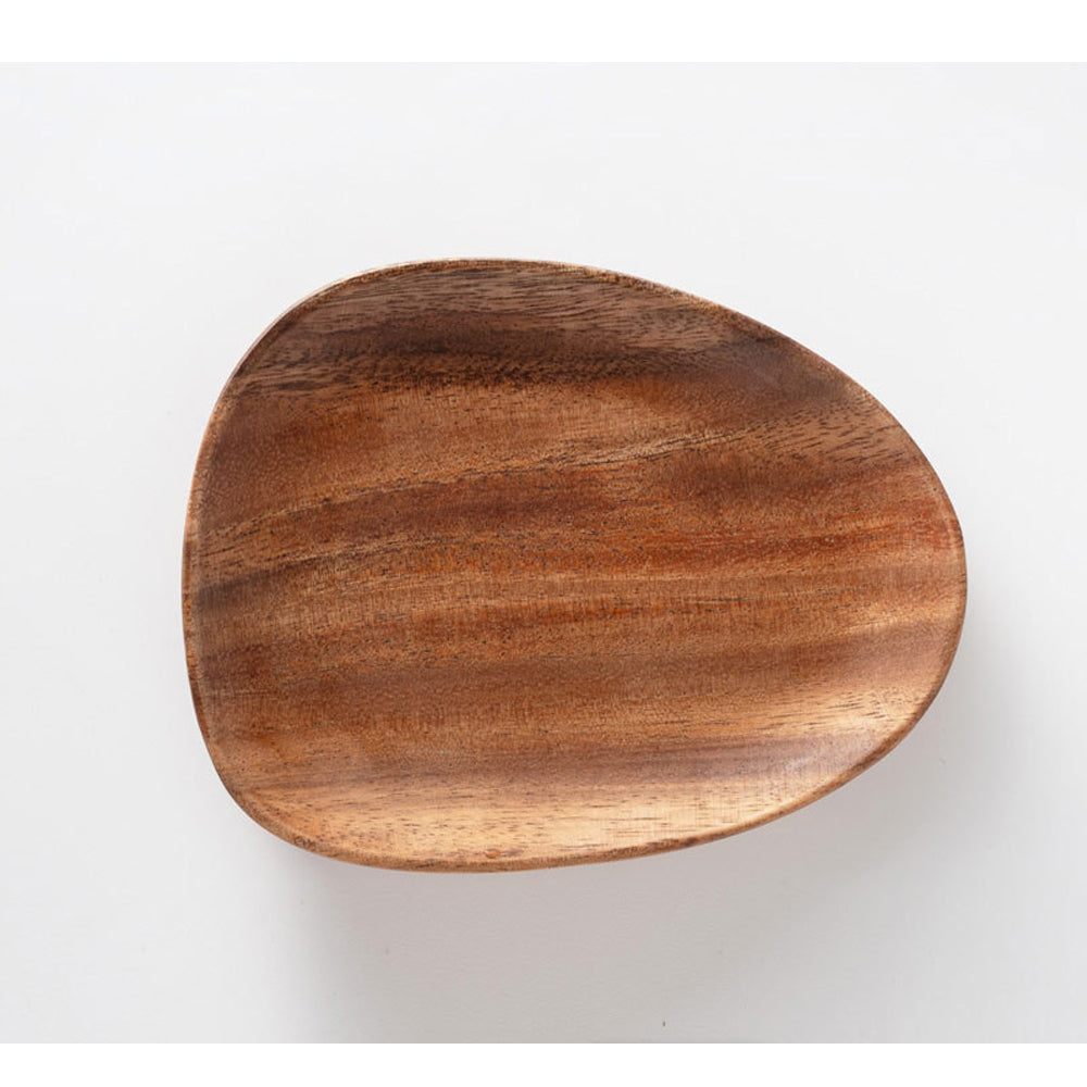 Acacia Wooden Tray, Unique Natural Stain and Wood Grain Design Pattern