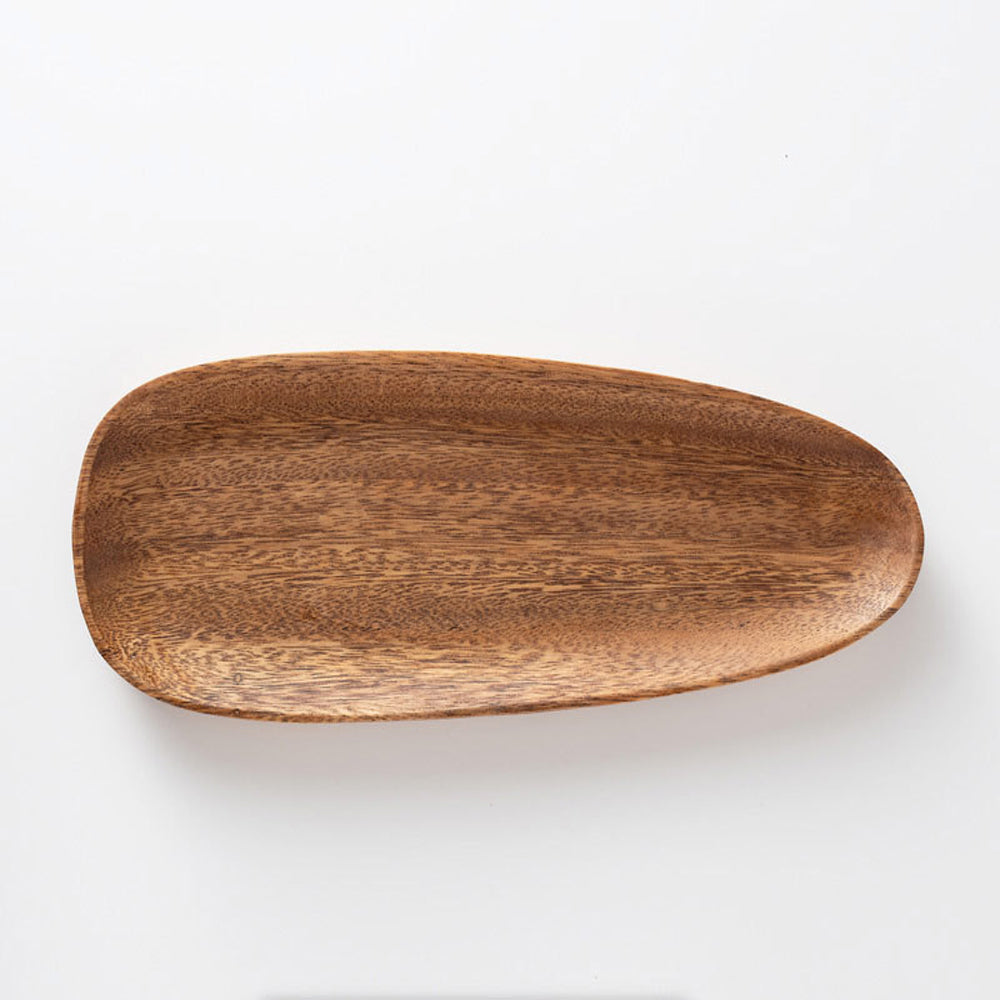 Acacia Wooden Tray, Unique Natural Stain and Wood Grain Design Pattern