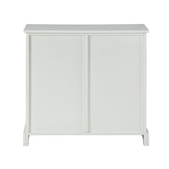 Drawer Accent Chest with Removable Woven Baskets - White