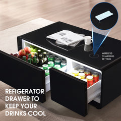 Modern coffee table with fridge