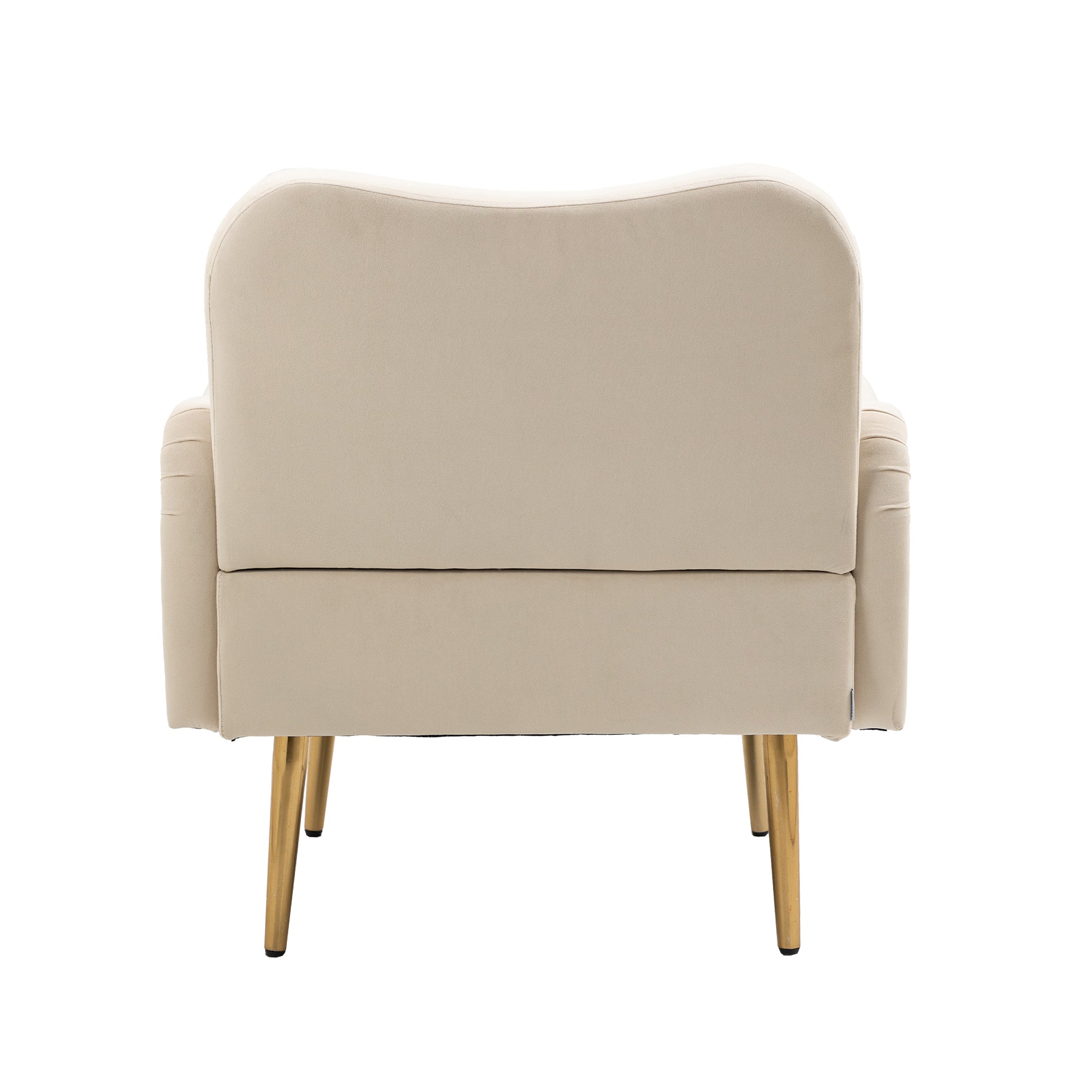 European Style Velvet Accent Chair/ Living room with Metal Feet