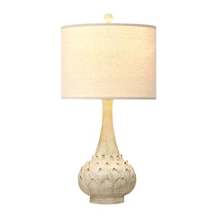 Leaf Resin Table Lamp - Beige