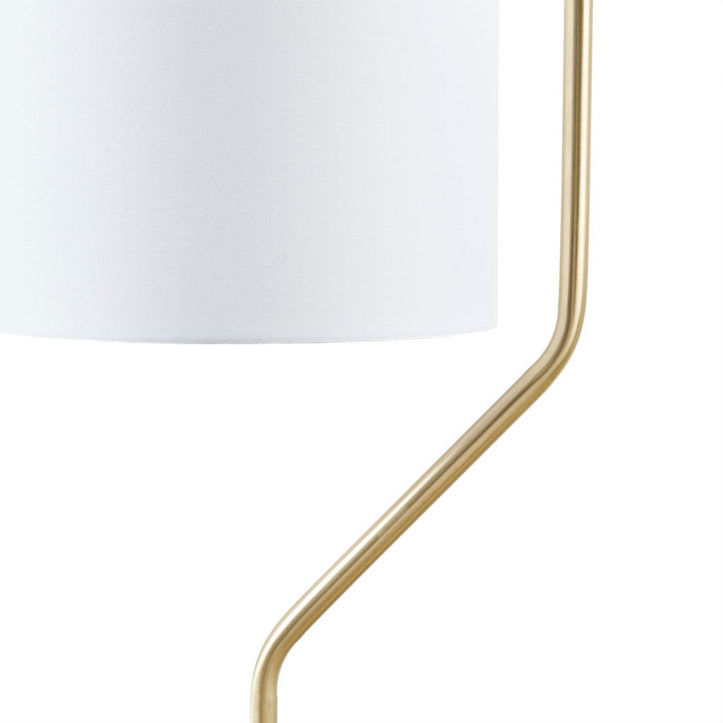 Angular Arched Metal Floor Lamp - Gold