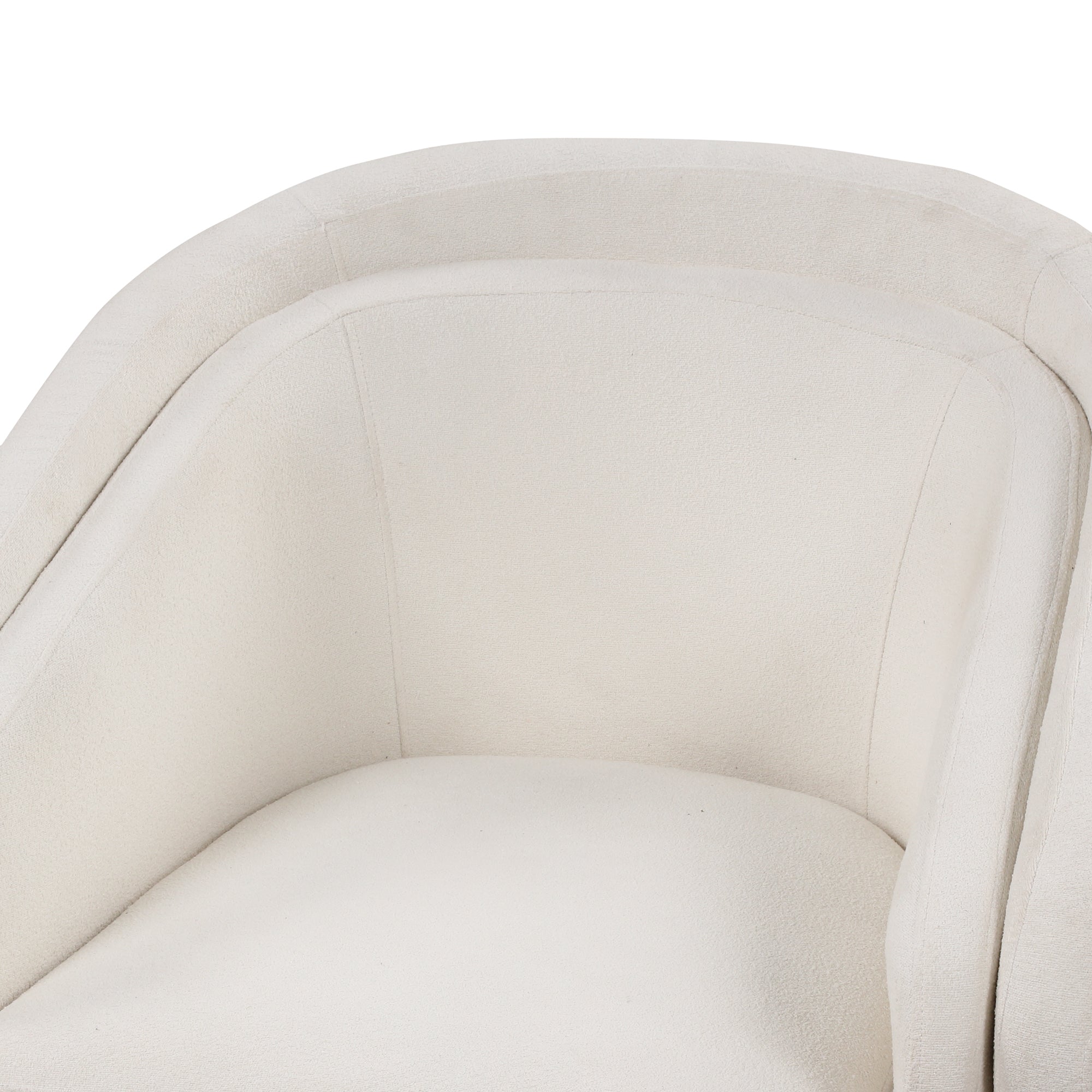 Mid-Century Accent Chair Arm Chair with Lumbar Pillow and Metal Legs- White