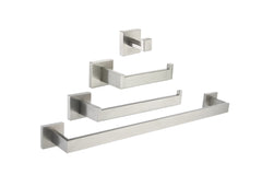 4-Piece Bathroom Hardware Set - Brushed Nickel