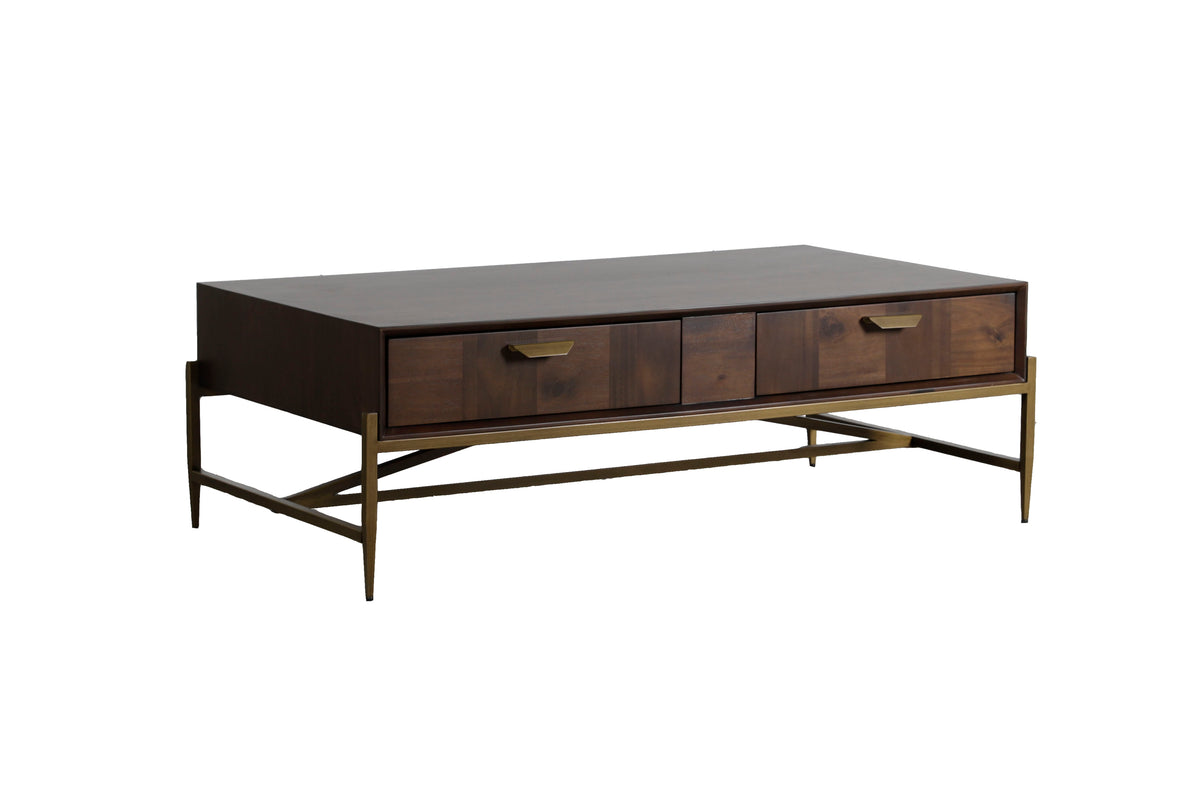 Acacia brass coffee table