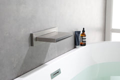 Shower Waterfall Tub Faucet Wall Mount Tub Filler Spout For Bathroom sink High Flow Cascade Waterfall - Brushed Nickel