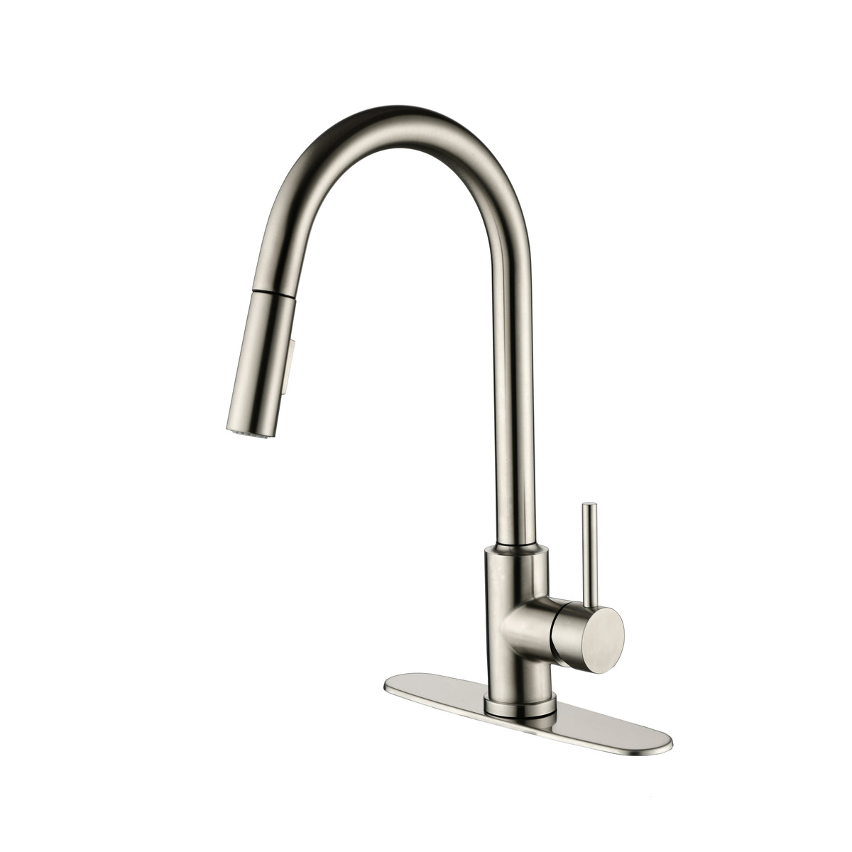 Kitchen Faucet with Pull Down Sprayer - Brushed Nickel