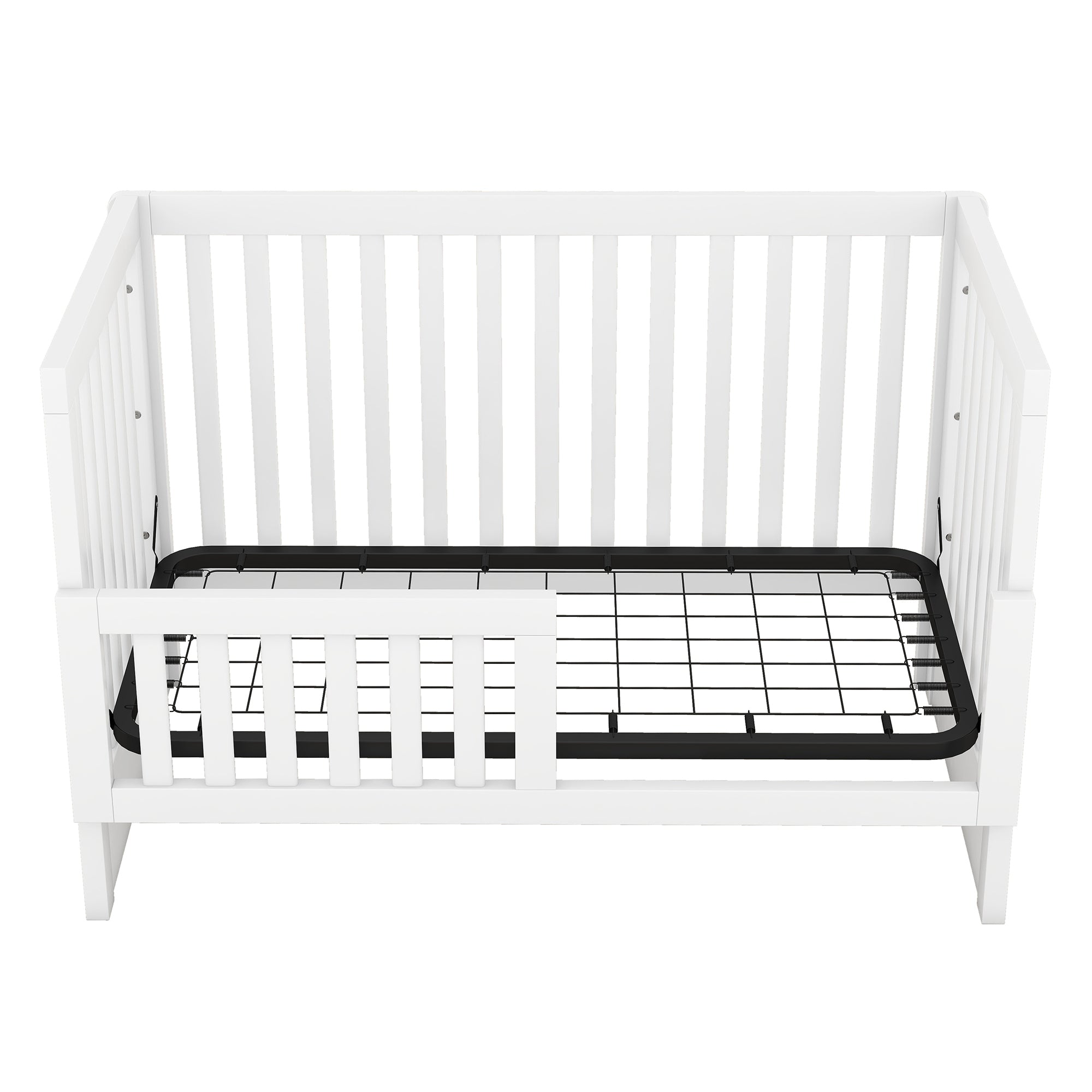 Convertible Crib/Full Size Bed with Changing Table - White