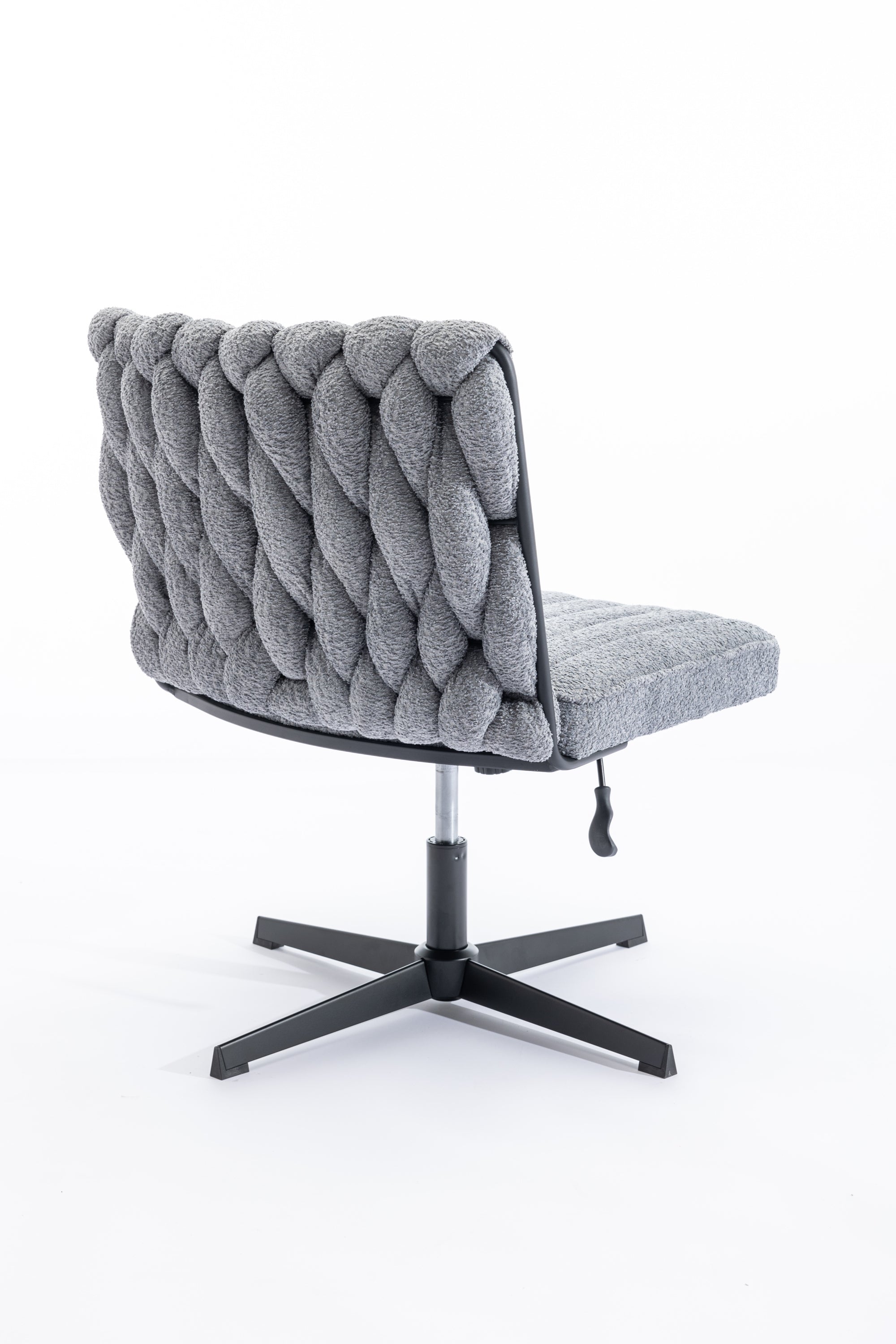 Armless Office Desk Chair No Wheels - Grey