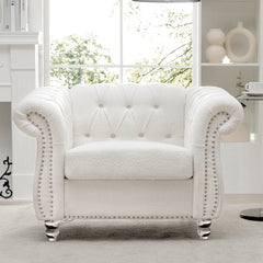 1 Seater Sofa For Living Room - White