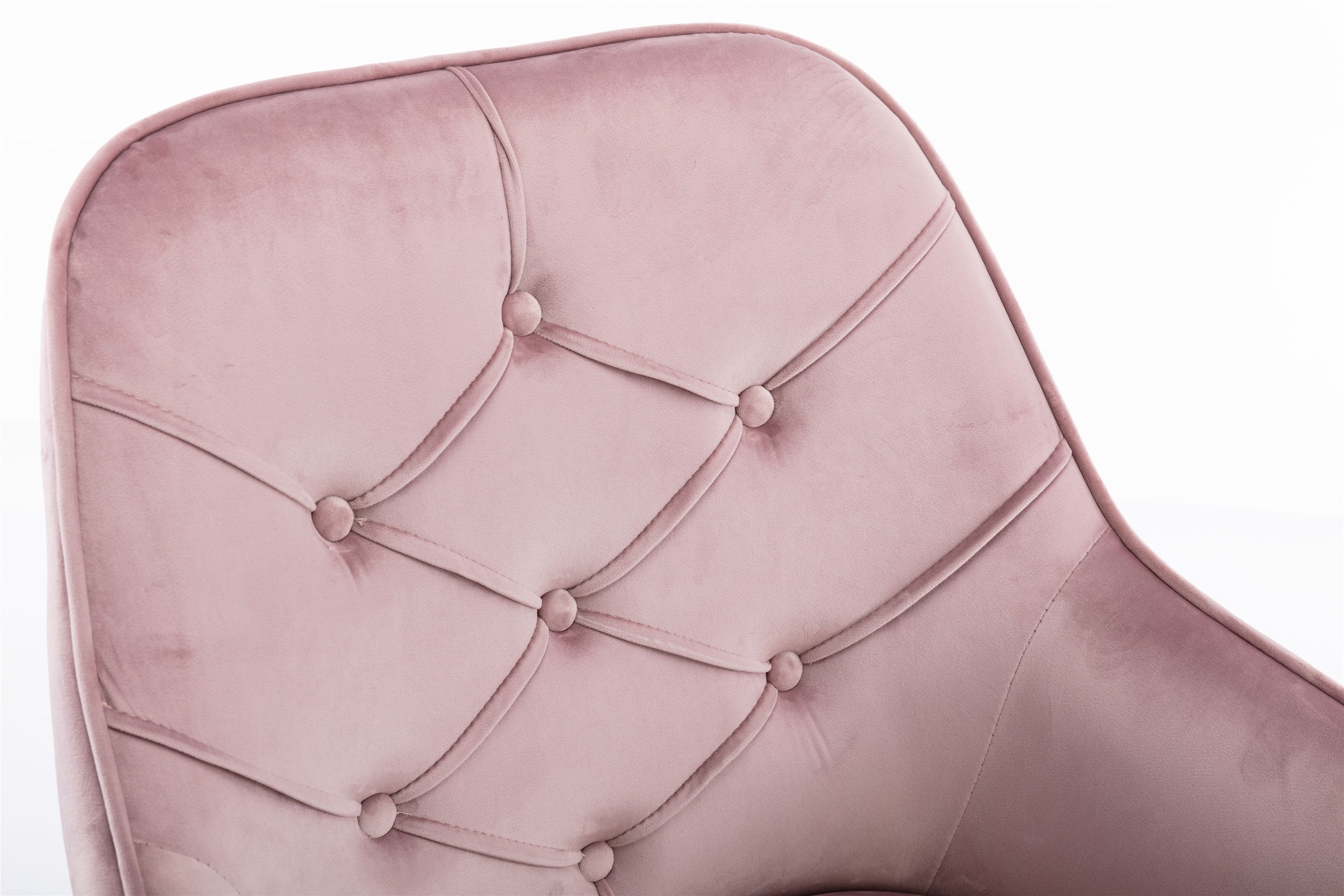 Velvet Swivel Shell Chair - Light Pink