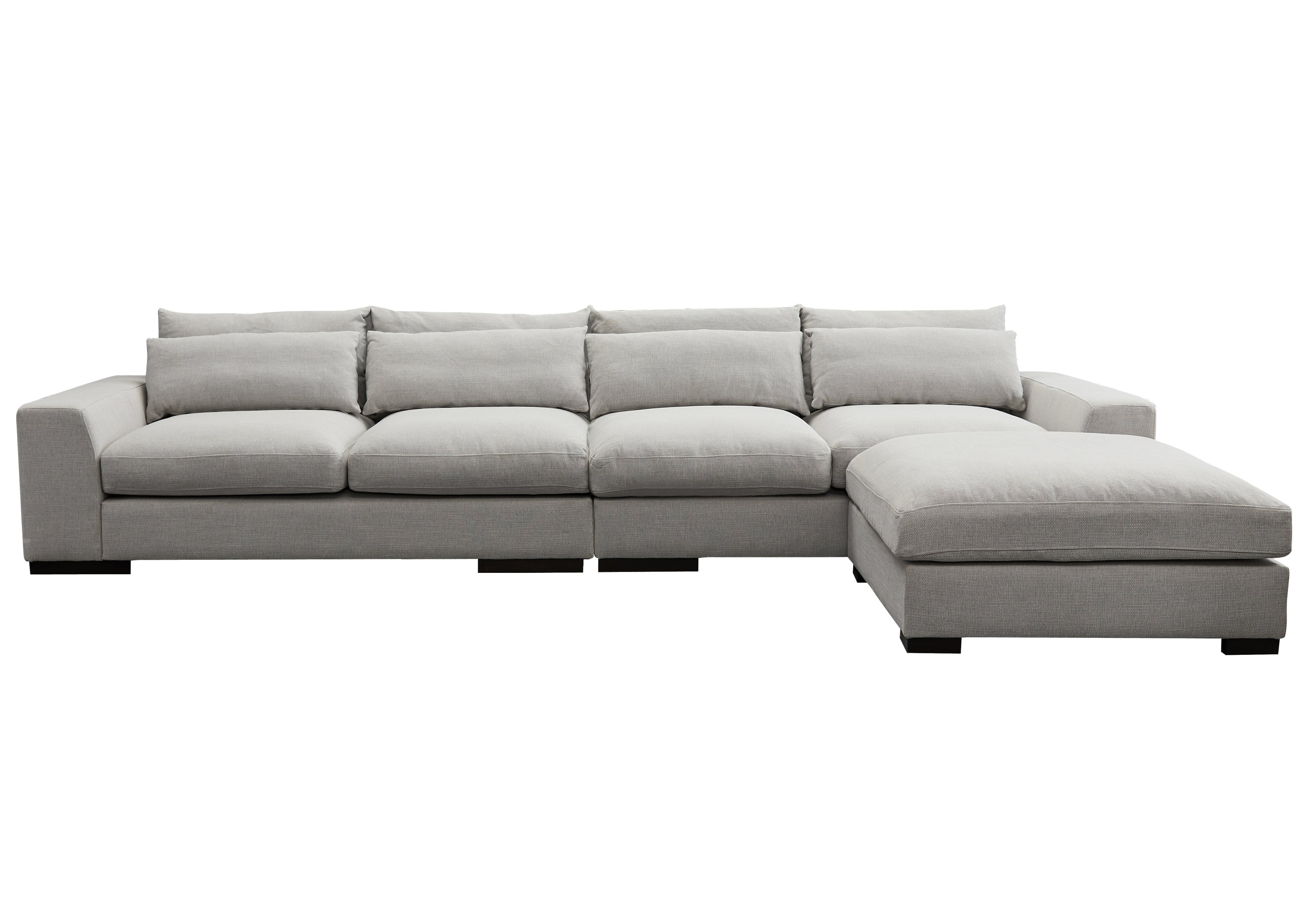 Cozy & Comfortable Sectional Sofa Light Grey