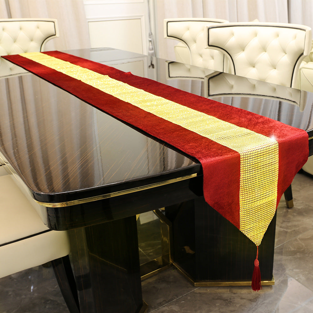 Polyester Flannel Table Runners for Decorating Restaurants Dining Table