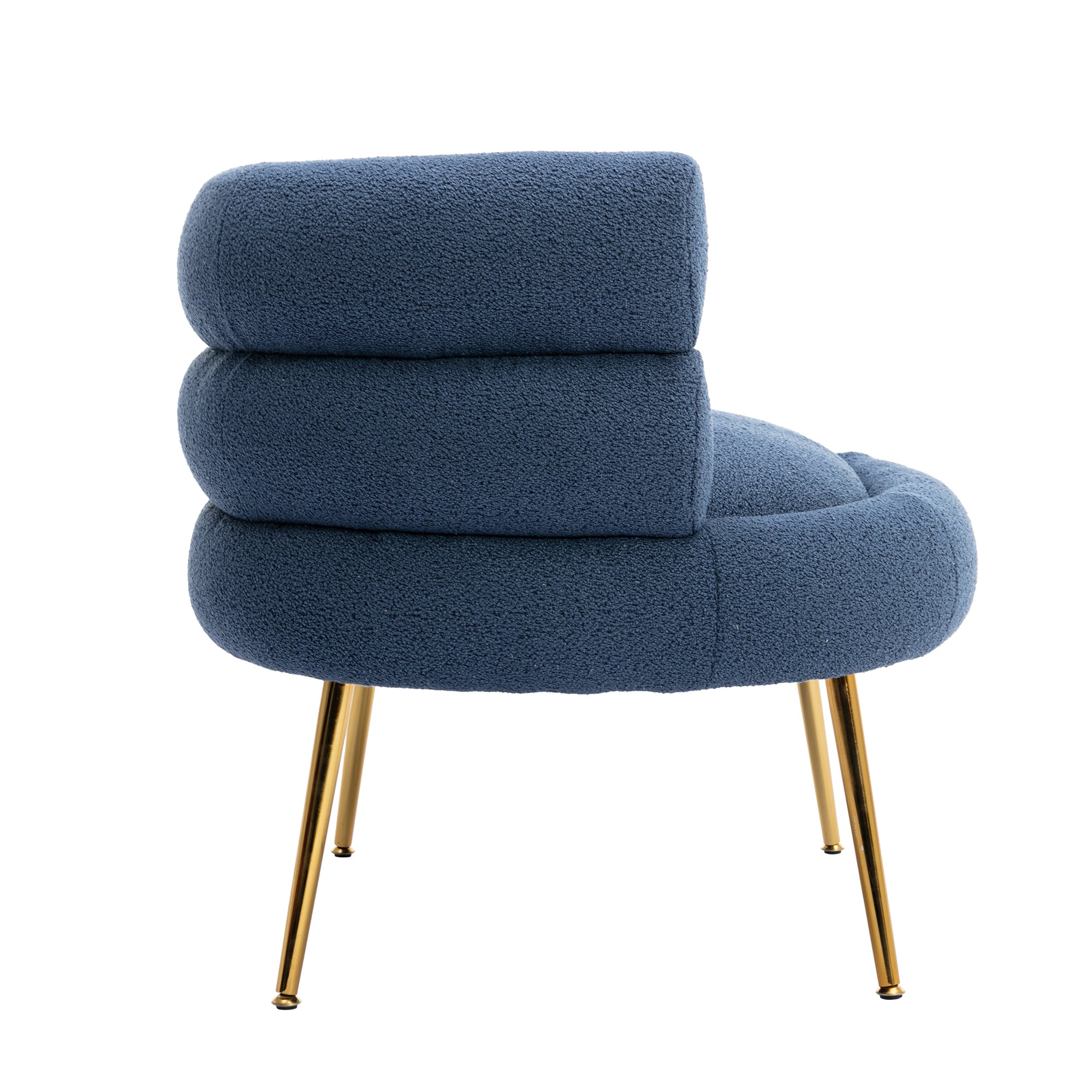 Accent Chair with Golden Feet - Navy