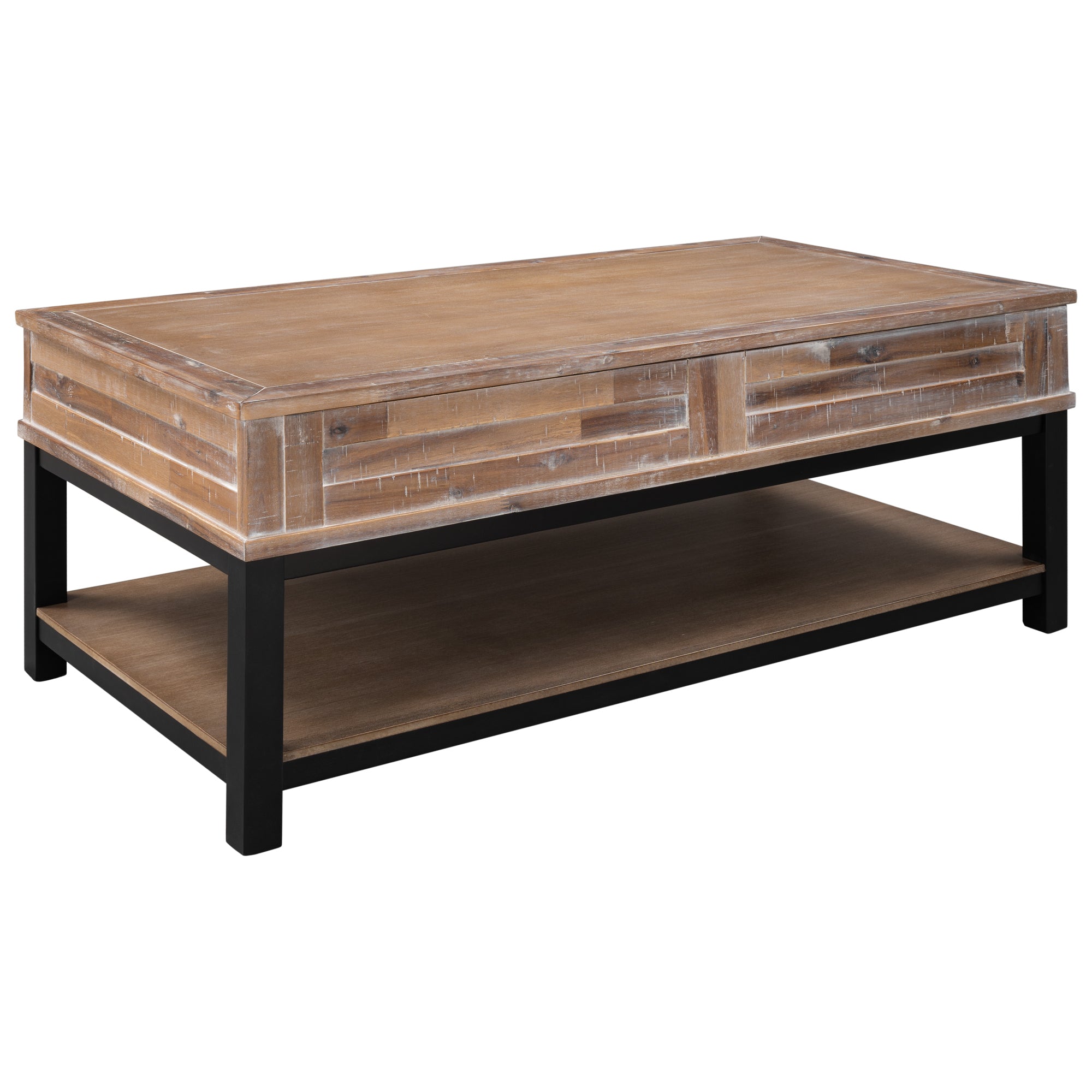 Lift Top Coffee Table with Inner Storage Space and Shelf