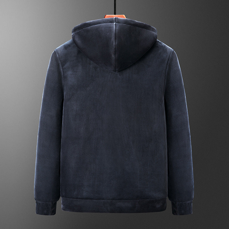 Men Sweater Hooded Fleece Jacket