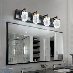 Vanity Lights With 4 LED Bulbs For Bathroom Lighting - black