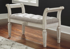 French Style Traditional Accent Bench - Antique White