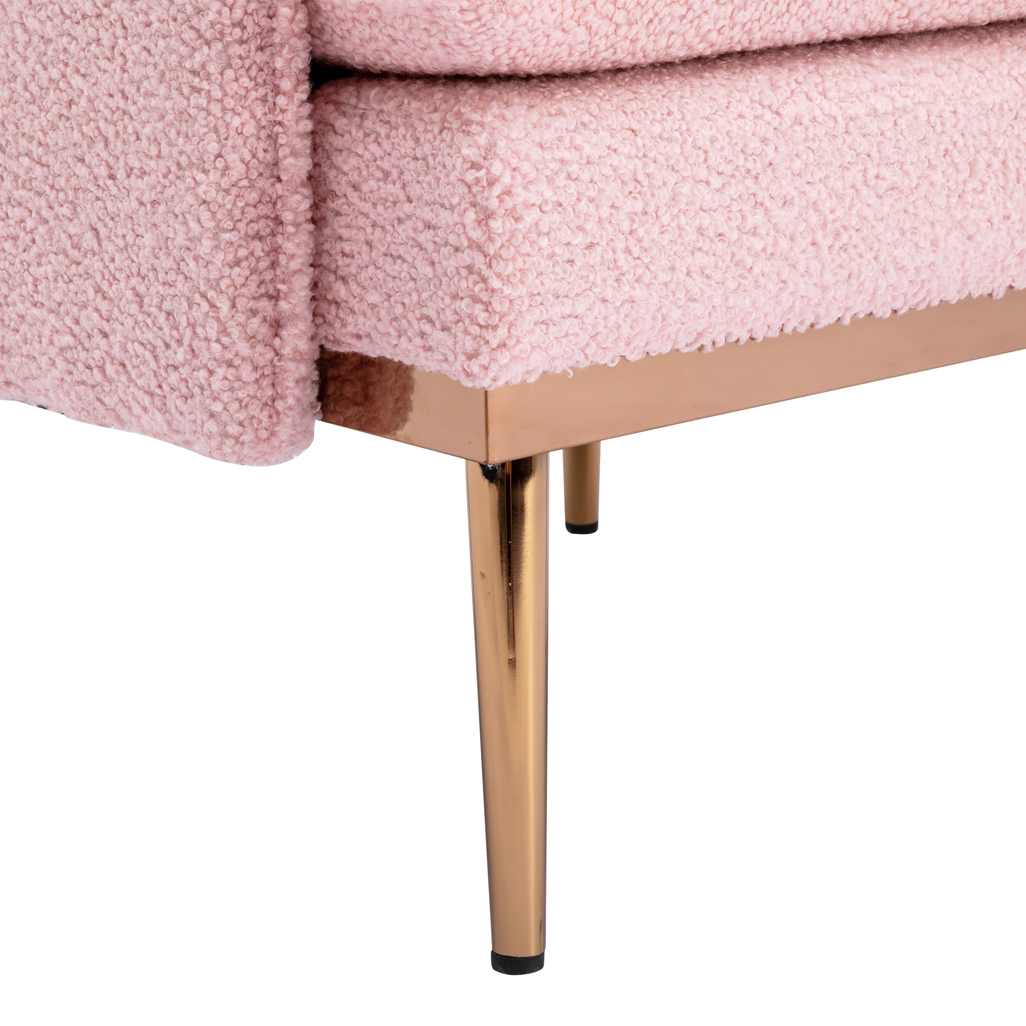 Lounge Chair, Accent Chair - Pink Teddy