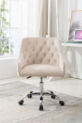 Swivel Shell Chair for Living Room/ Modern Leisure Office Chair - Beige