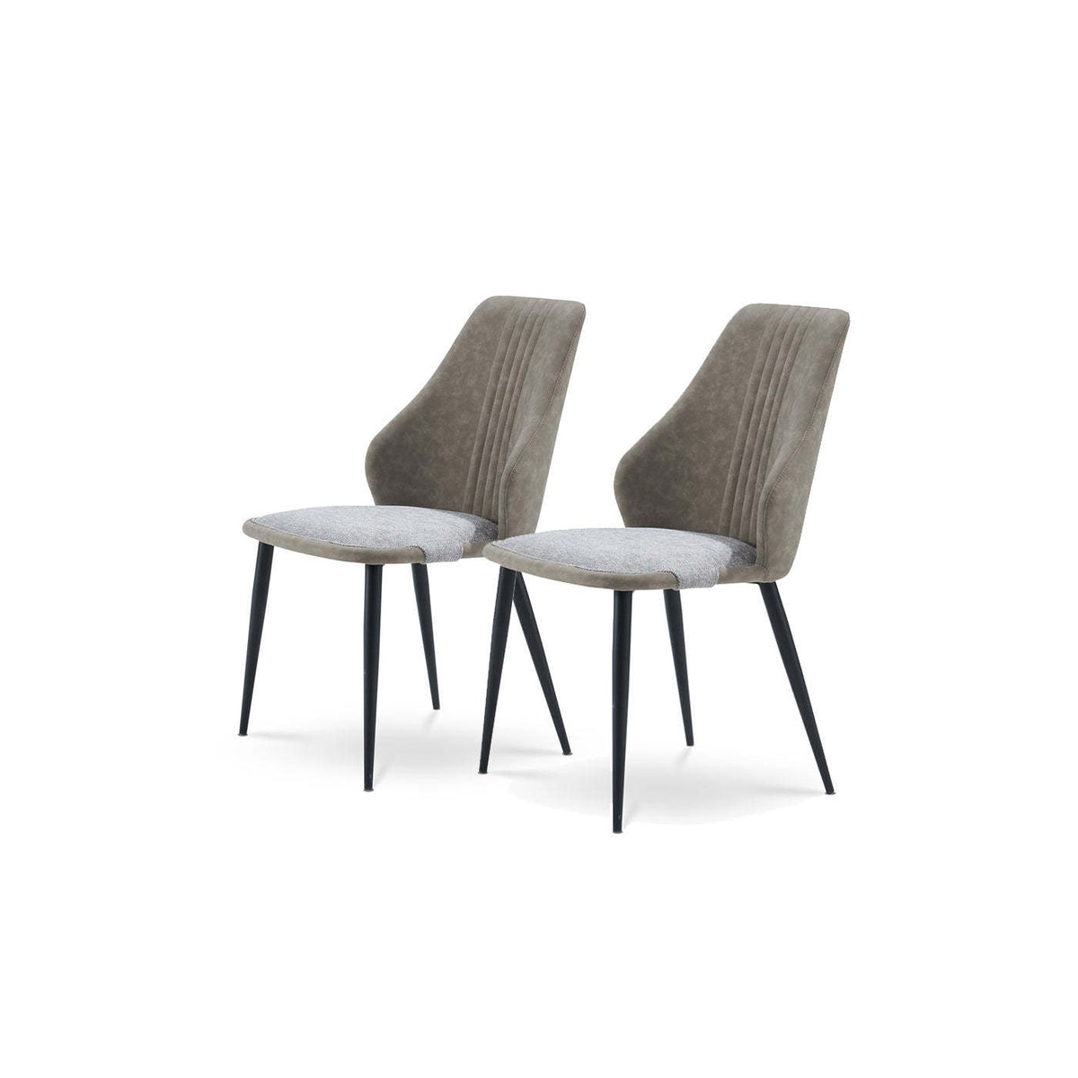 Set of 2 - Grey Dining Chairs