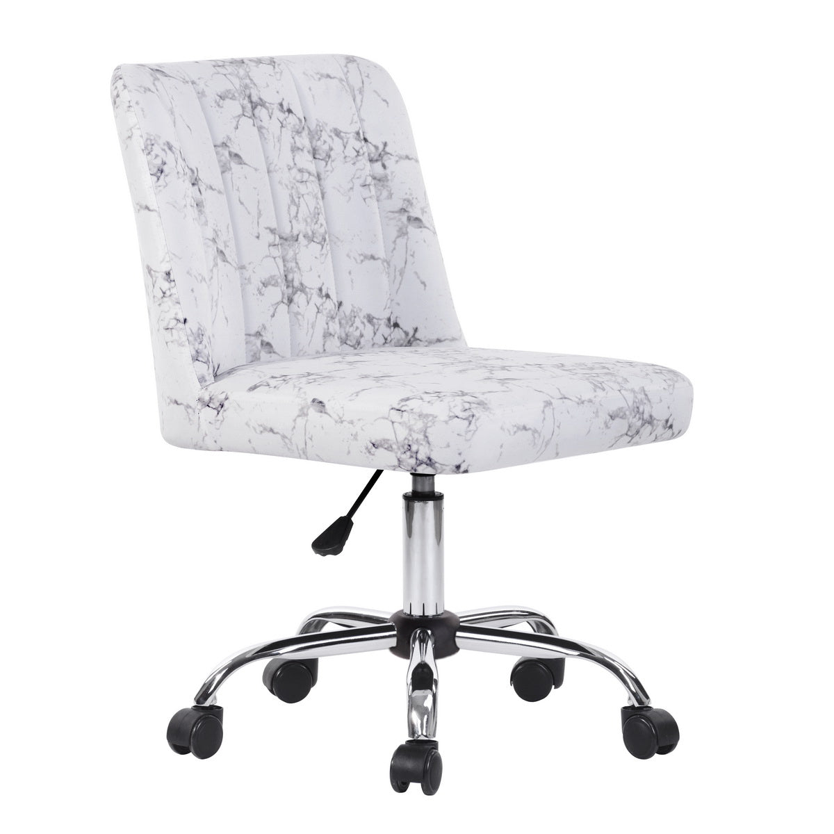 Style Home Office Task Chair - White Marble Fabric Printing