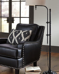 Black Casual Floor Lamp Metal