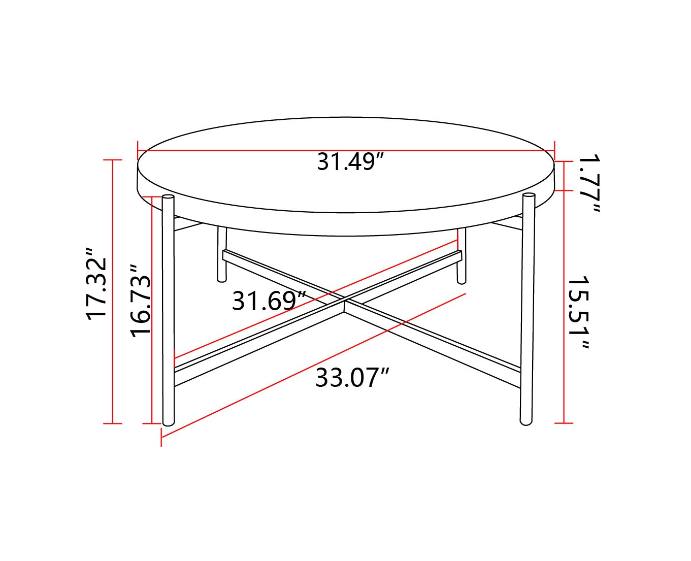 Minimalist coffee table