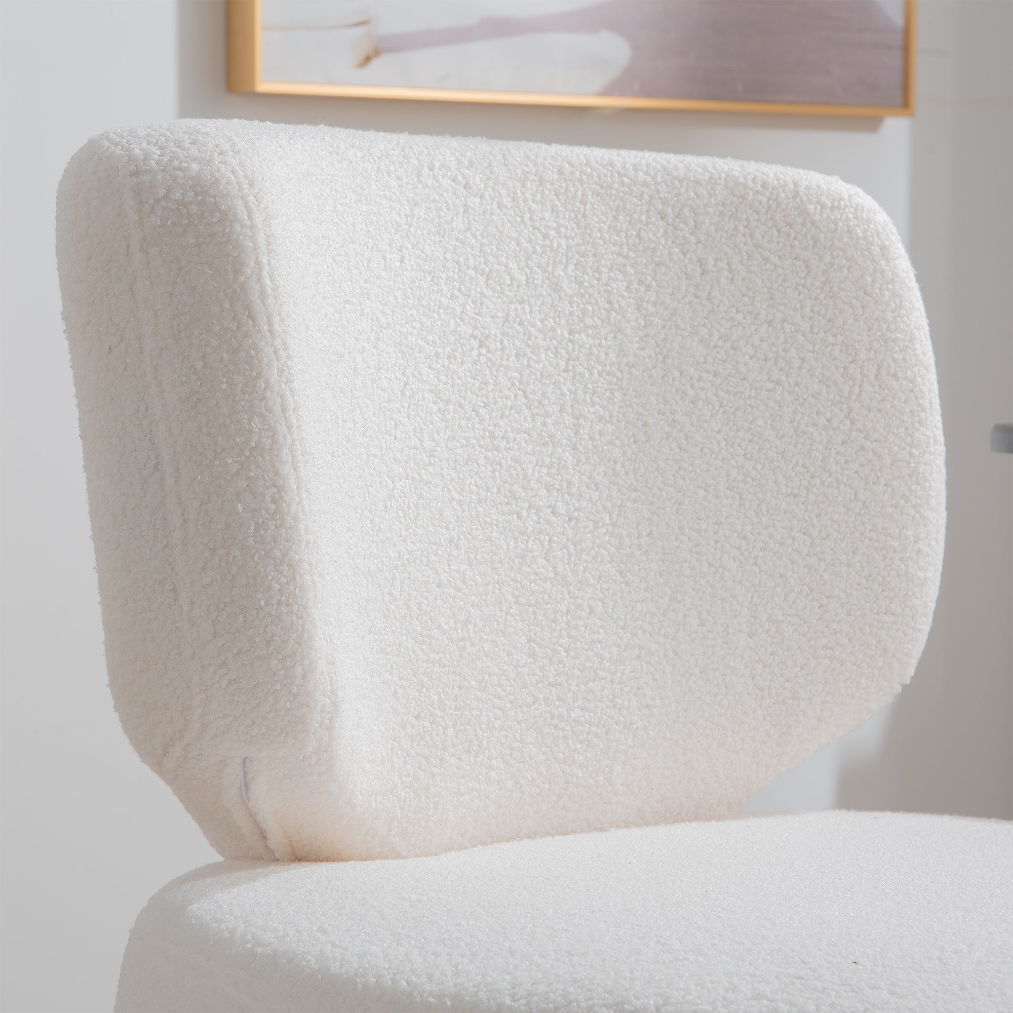 29.13" Wide Swivel Chair - White Plush