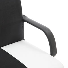 Chessboard office chair with adjustable backrest armrest- Black and White
