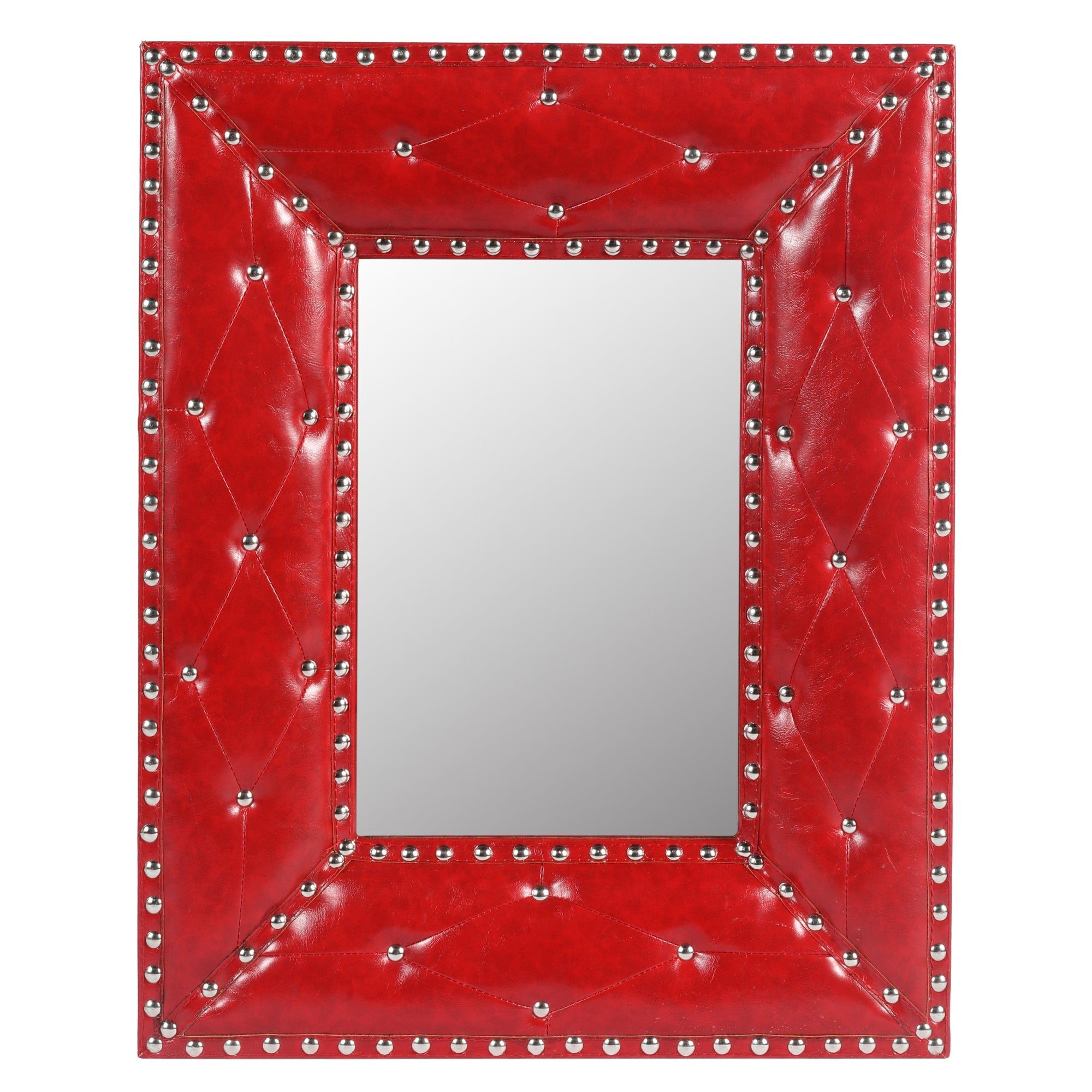 RED Rectangle Decorative Wall Mirror