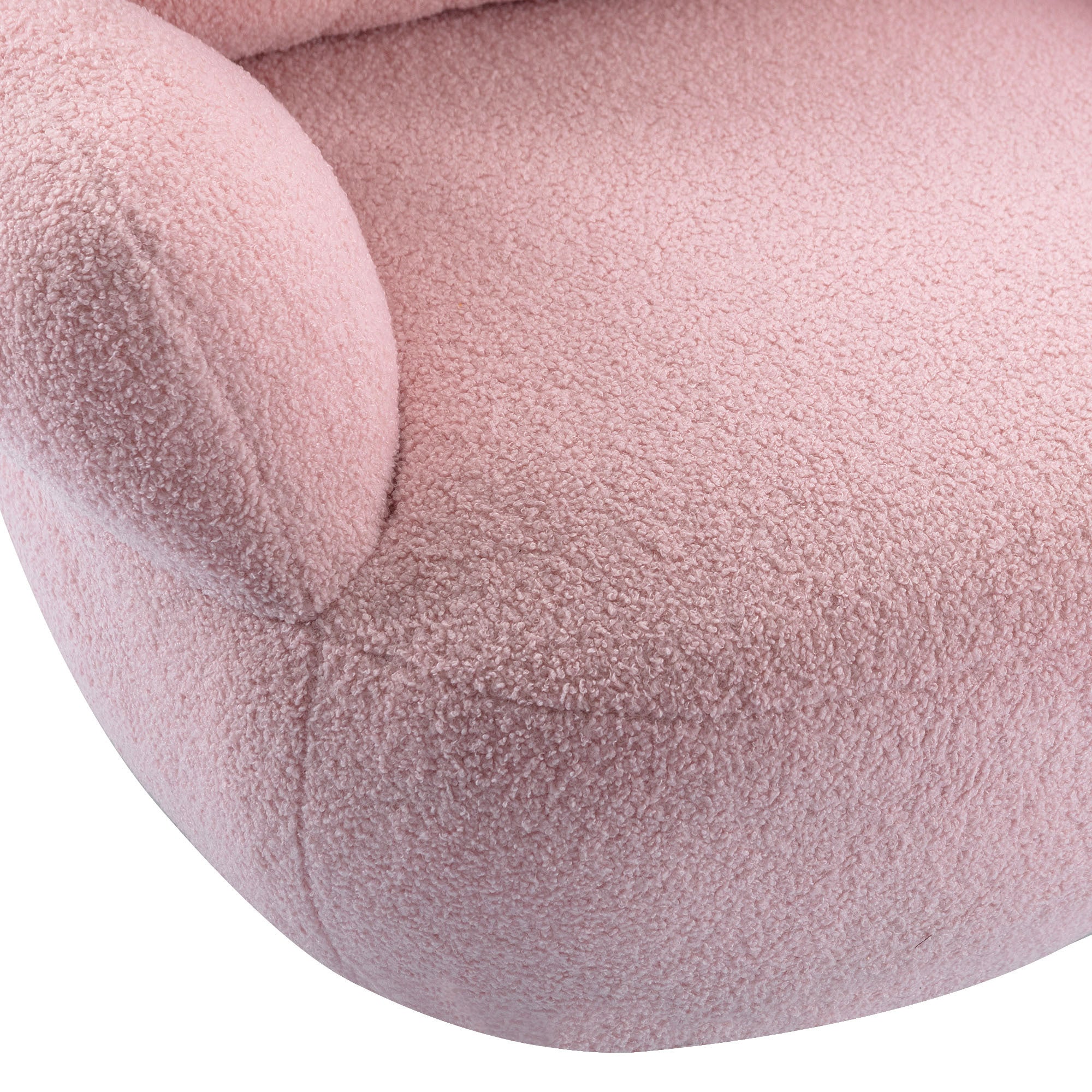 Teddy Short Plush Particle Velvet Armchair,