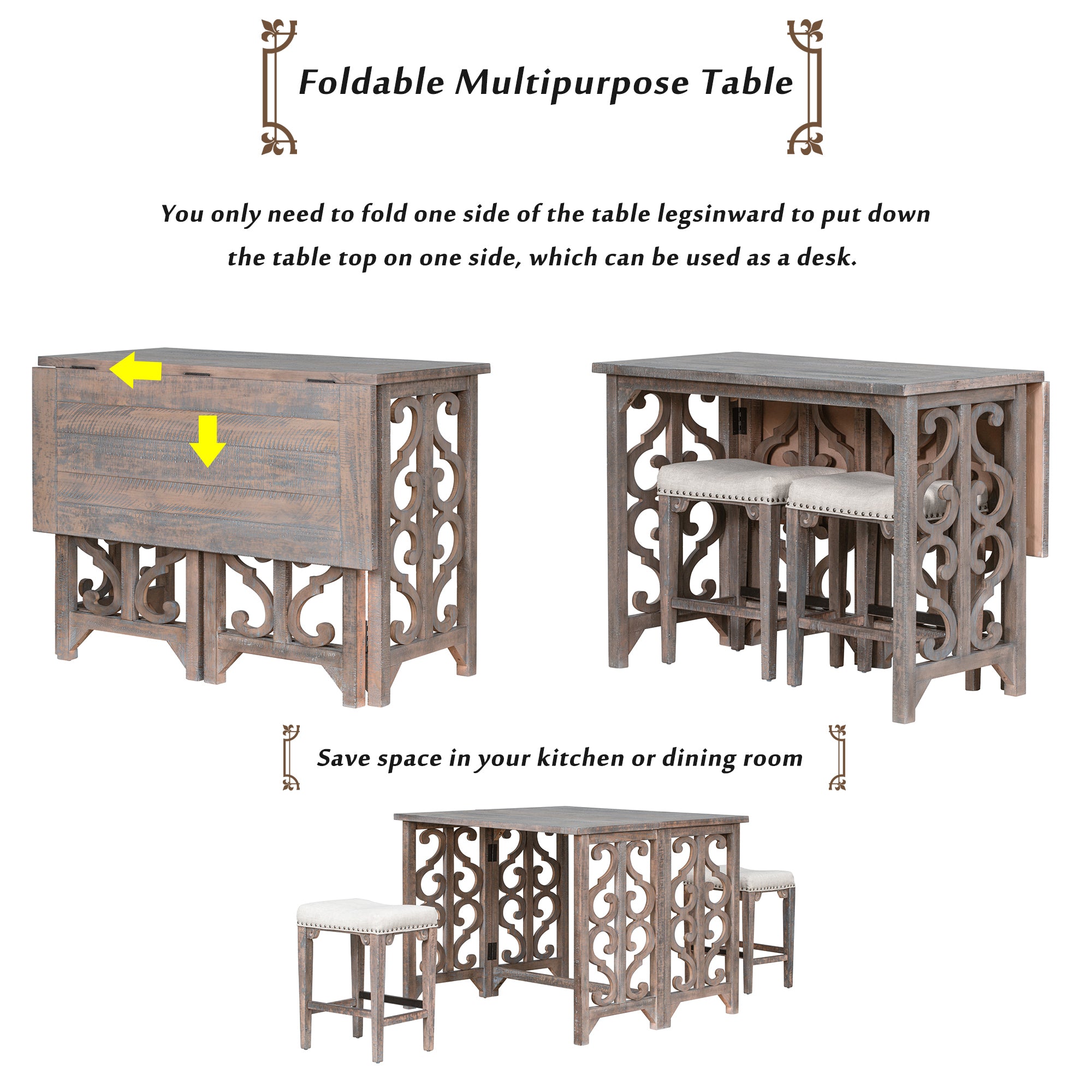 Foldable dining table