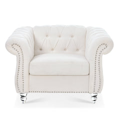 1 Seater Sofa For Living Room - White