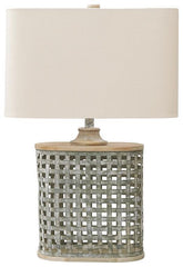 Gray Metal Table Lamp