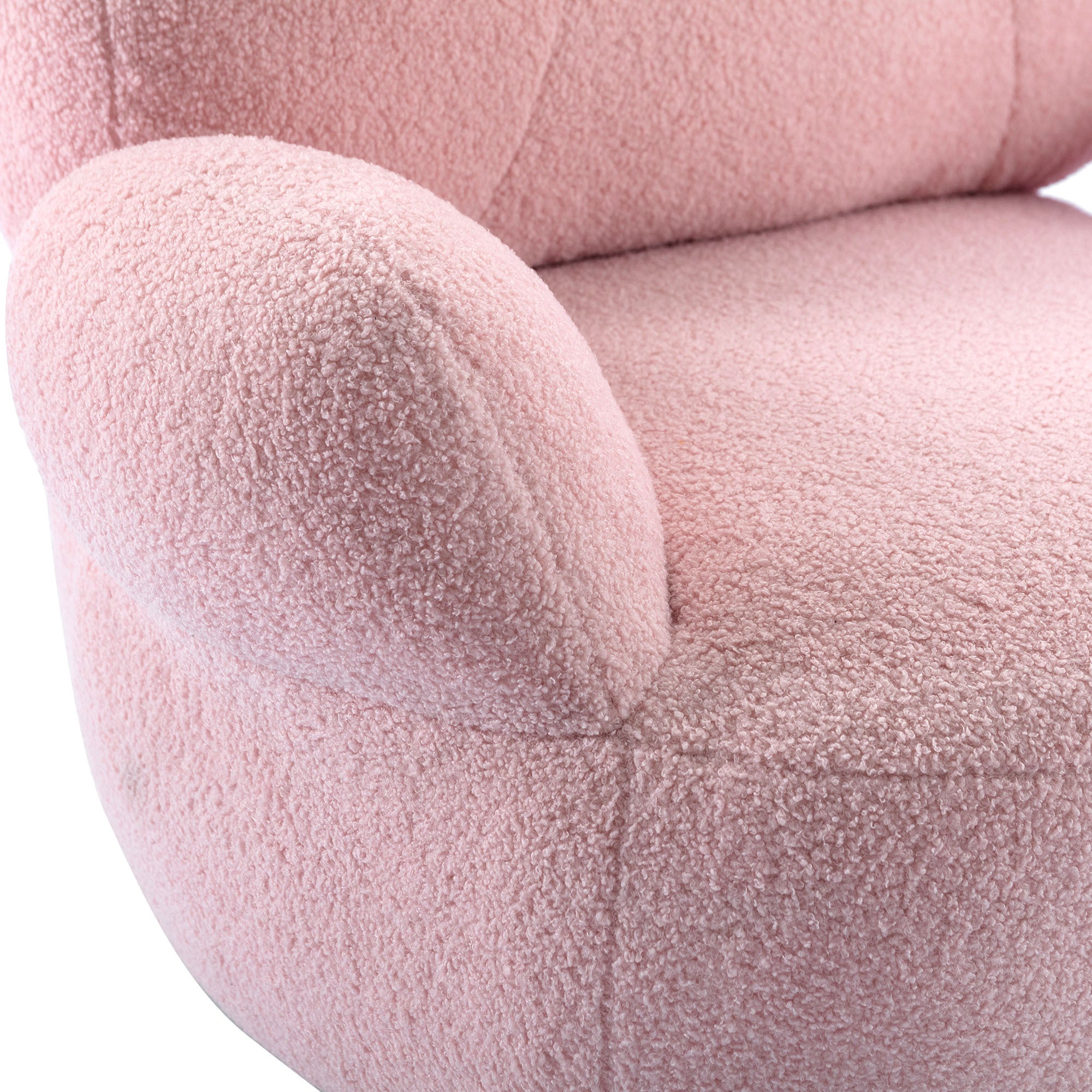 Teddy Short Plush Particle Velvet Armchair,