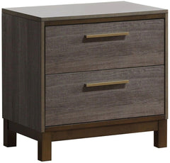 Contemporary Nightstand Two Tone Antique Gray