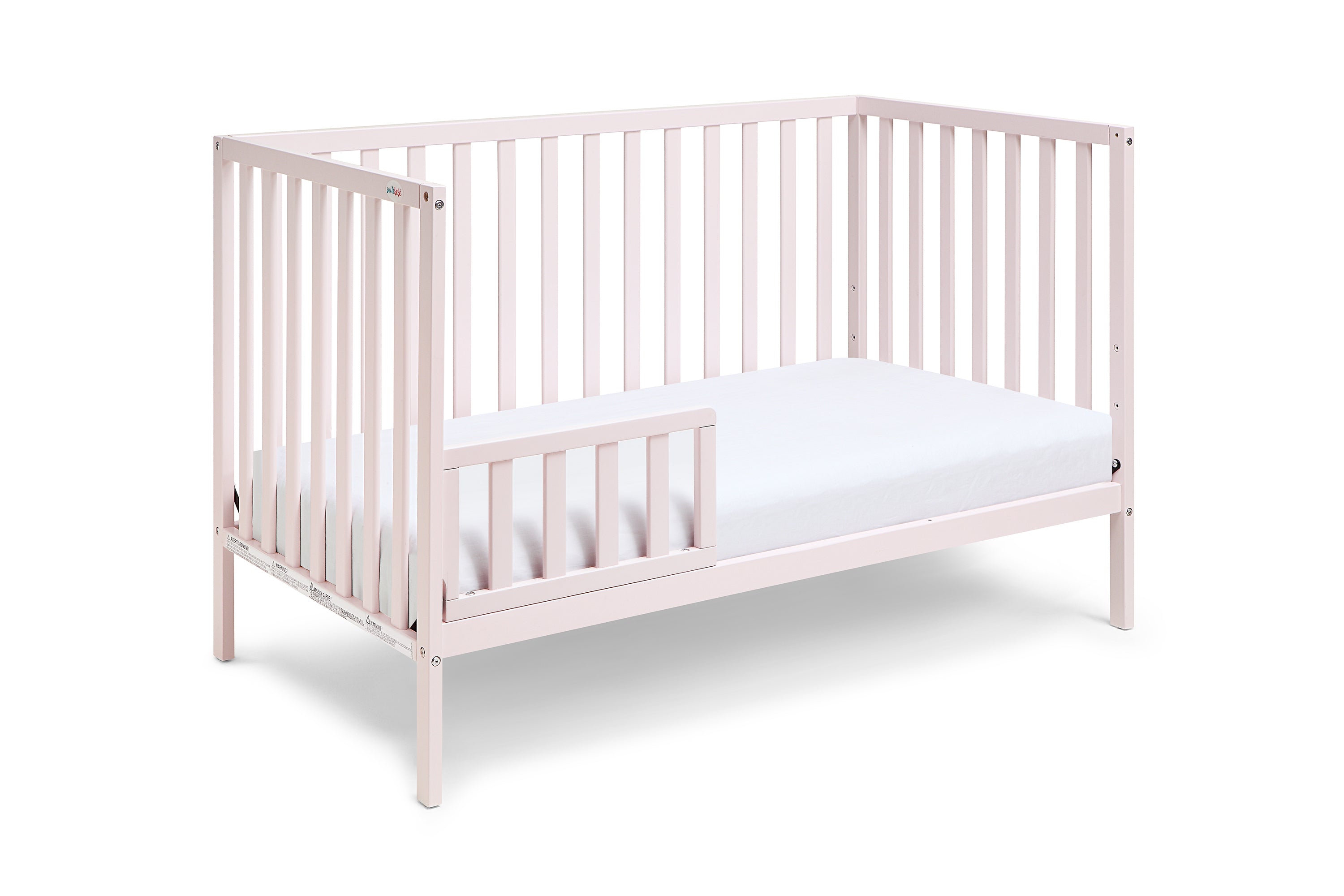 Pastel Pink 3-in-1 Convertible Island Crib